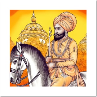 Guru Gobind Singh drawing Posters and Art